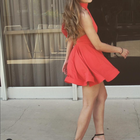 Revolve Red Backless Dress - Picture 5 of 8